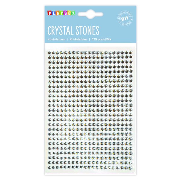 Pierres de cristal argent