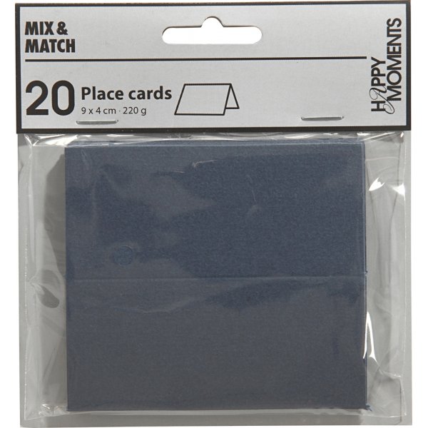 Cartes de placement - bleues - 20 pcs