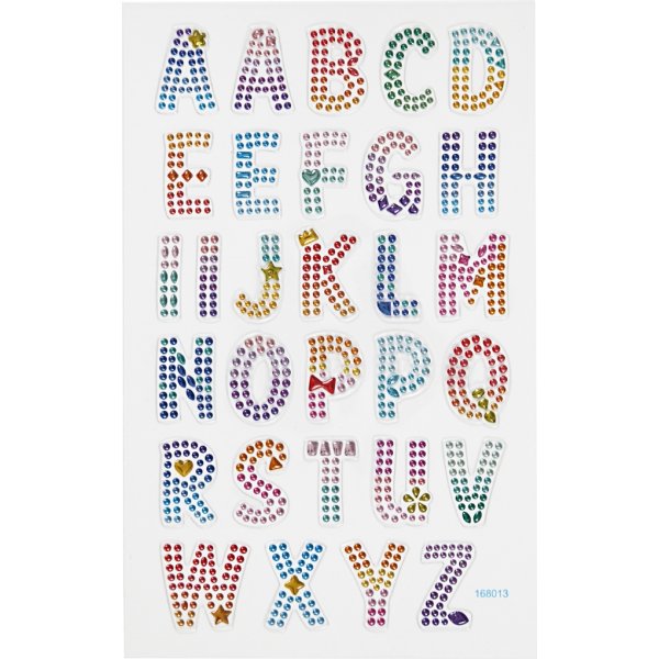 Autocollants diamant - l'alphabet