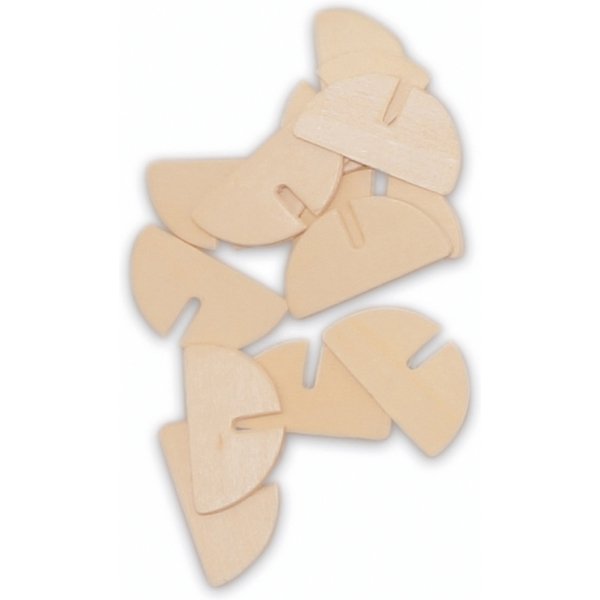 Figurines en bois avec supports - 10 pcs