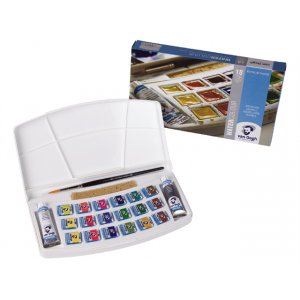 Coffret aquarelle Van Gogh (18+2 couleurs, éponge naturelle et pinceau) Coffret aquarelle Van Gogh (18+2 couleurs, éponge naturelle et pinceau)