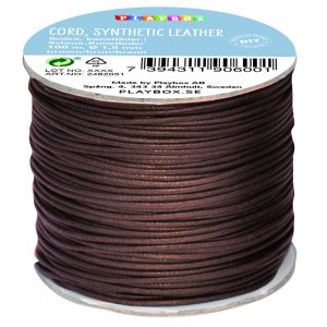 Cordon en cuir artificiel marron