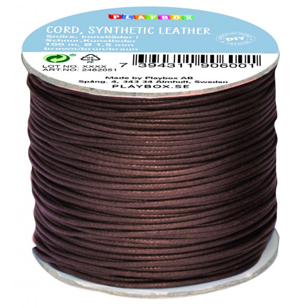 Cordon en cuir artificiel marron Cordon en cuir artificiel marron
