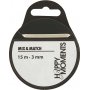 Ruban satin - blanc cassé - B3 mm - 15 m
