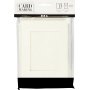Carte passe-partout avec enveloppe - blanc cass - rectangulaire - 10 sets