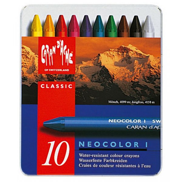 Crayon de Cire Caran d'Ache NeoColor I - 10 Crayons