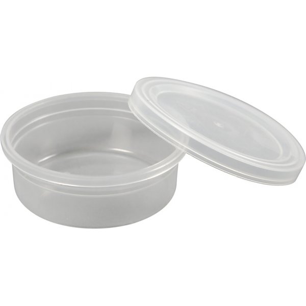 Pot en plastique avec couvercle - 45 ml - 20 pcs