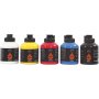 Pigment Art School - couleurs primaires - semi-brillant - 5 x 500 ml