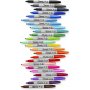 Ensemble de stylos fibre Sharpie - Marqueurs permanents Glam des annes 80 - Paquet de 24 couleurs non tries