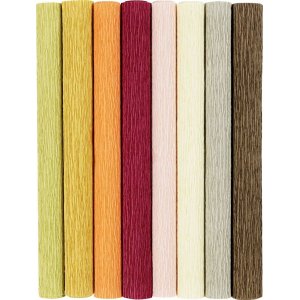 Papier crépon - couleurs ternes - 8 feuilles Papier crépon - couleurs ternes - 8 feuilles