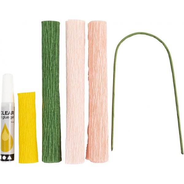 Mini Kit DIY Papier Crpe - Pivoine