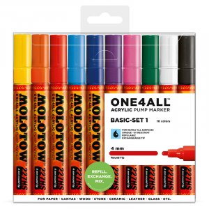 Marqueurs acryliques One4All 4mm 10 stylos - Basic I Marqueurs acryliques One4All 4mm 10 stylos - Basic I