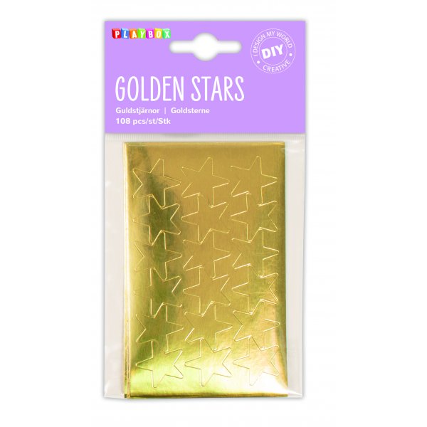 Étoiles dorées 108 pcs 25 mm Étoiles dorées 108 pcs 25 mm