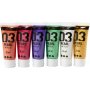 Peinture scolaire Acrylique - Mtallise - couleurs complmentaires - mtallise - 6 x 20 ml