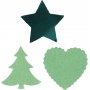 Perforatrice - rouge - toile - coeur - sapin de Nol - 3 pcs