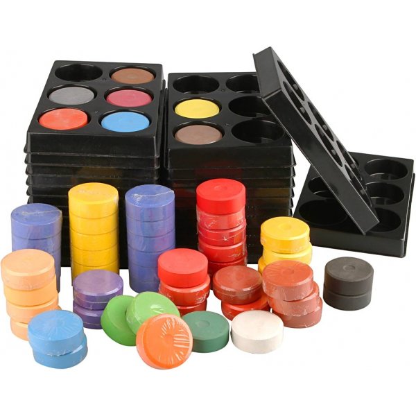 Aquarelle - palettes + rondelles mobiles - 44 cm - couleurs mélangées Aquarelle - palettes + rondelles mobiles - 44 cm - couleurs mélangées