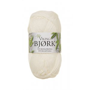 Fil Viking Bouleau 50g - Blanc naturel (502) Fil Viking Bouleau 50g - Blanc naturel (502)