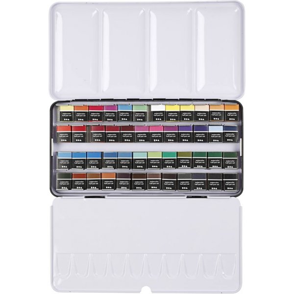 Peintures aquarelle Art Aqua - couleurs standards - 48 pcs
