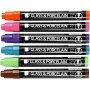 Feutres marqueurs pour verre et porcelaine - couleurs complmentaires - semi opaques - 6 pcs