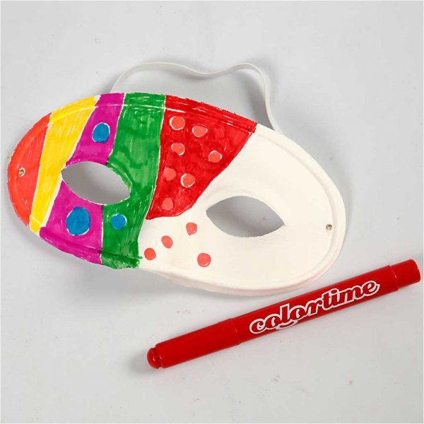 Demi-masque - blanc - 10 pcs Demi-masque - blanc - 10 pcs