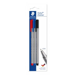 Fineliner Triplus 0,3 mm en étui - 3 Couleurs Fineliner Triplus 0,3 mm en étui - 3 Couleurs