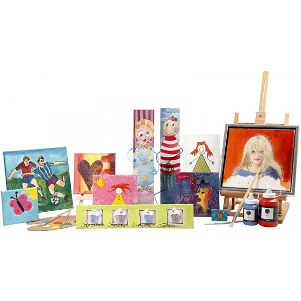 Toile - blanc - 15 x 15 cm - 80 pcs