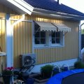 Image client Toile de store et toile de décoration "Streck" Toldo Jaune-Blanc - 160 cm