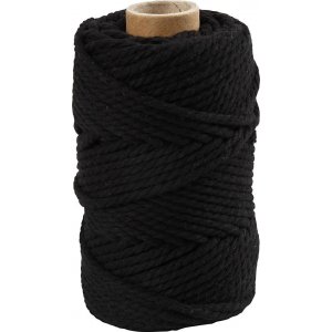 Fil macramé - noir - Ø4 mm - 55 m Fil macramé - noir - Ø4 mm - 55 m