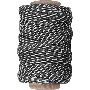 Cordon en coton - noir/blanc - 50 m Cordon en coton - noir/blanc - 50 m