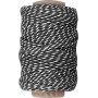 Cordon en coton - noir/blanc - 50 m