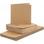 Cartes et enveloppes - naturel 16 x 16 cm - 50 sets