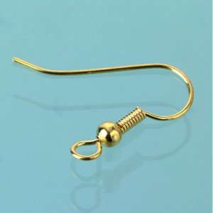 Crochets d'oreilles 20 mm - couleur or 100 pcs. Crochets d'oreilles 20 mm - couleur or 100 pcs.