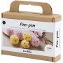 Mini Kit DIY Pompon, couleurs mlanges, Poules