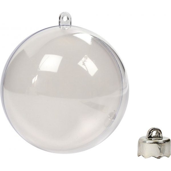 Boule dcorative - transparente - 8 cm - 5 pcs