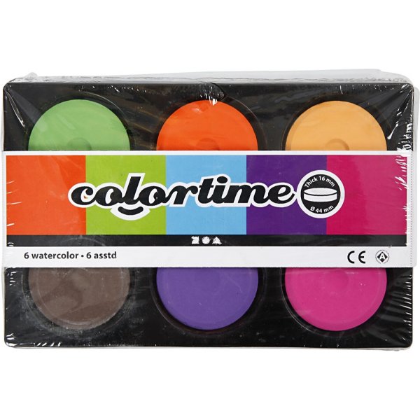 Aquarelle - 57 mm - couleurs complmentaires