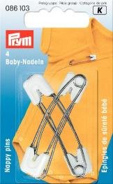 Aiguille pour bébé en acier inoxydable blanc 55 mm 4 pcs Aiguille pour bébé en acier inoxydable blanc 55 mm 4 pcs