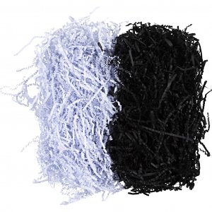 Bandes de papier 25-30 cm x 3 mm Noir/Blanc 2 x 50 g Bandes de papier 25-30 cm x 3 mm Noir/Blanc 2 x 50 g