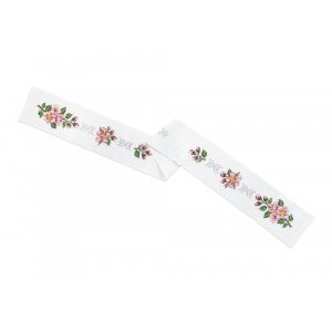 Kit broderie Party strip - Fleurs roses Kit broderie Party strip - Fleurs roses