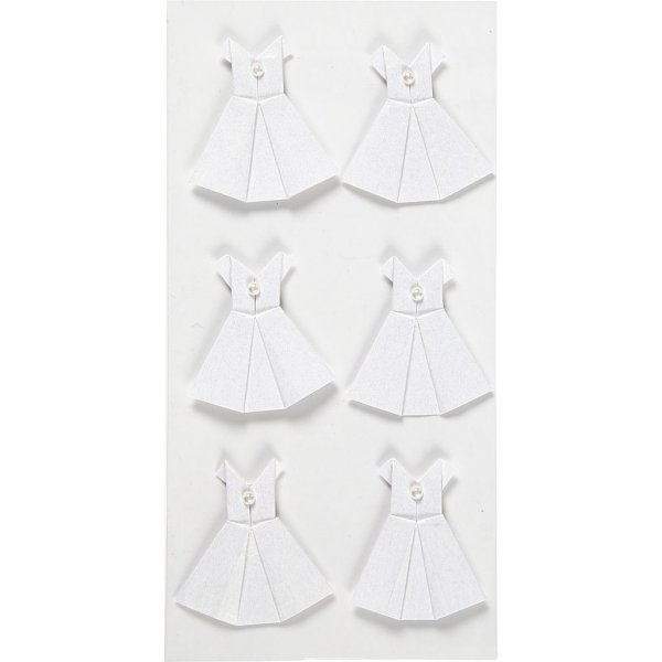 Autocollants - blanc - robe - 6 pcs Autocollants - blanc - robe - 6 pcs