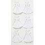 Autocollants - blanc - robe - 6 pcs