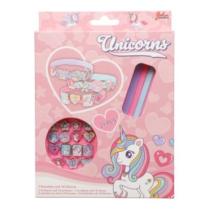 Ensemble de bracelets licorne - 3 bracelets avec 18 breloques