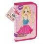Trousse luxueusement remplie avec bloc-notes, crayon et rgle.