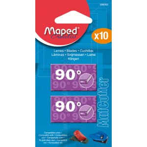 Lames de couteaux - Maped - 10 lames pour le cutter 90° 172090 Lames de couteaux - Maped - 10 lames pour le cutter 90° 172090