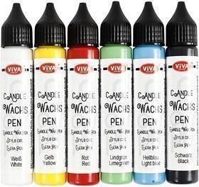 Cire de bougie en flacons de peinture - couleurs fortes - 6 x 28 ml Cire de bougie en flacons de peinture - couleurs fortes - 6 x 28 ml