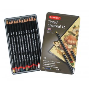 Charbon tonique Derwent - 12 crayons Charbon tonique Derwent - 12 crayons