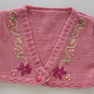 Patron tricot - Boléro avec broderie Patron tricot - Boléro avec broderie