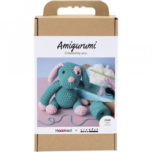 Kit de bricolage amigurumi chiot rose pastel et turquoise foncé - 1 paquet. Kit de bricolage amigurumi chiot rose pastel et turquoise foncé - 1 paquet.