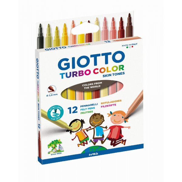 Feutres Giotto Turbo Couleur peau - paquet de 12