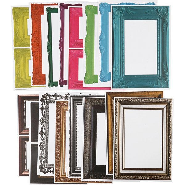 Cadre en carton - couleurs mélangées - 64 pcs Cadre en carton - couleurs mélangées - 64 pcs