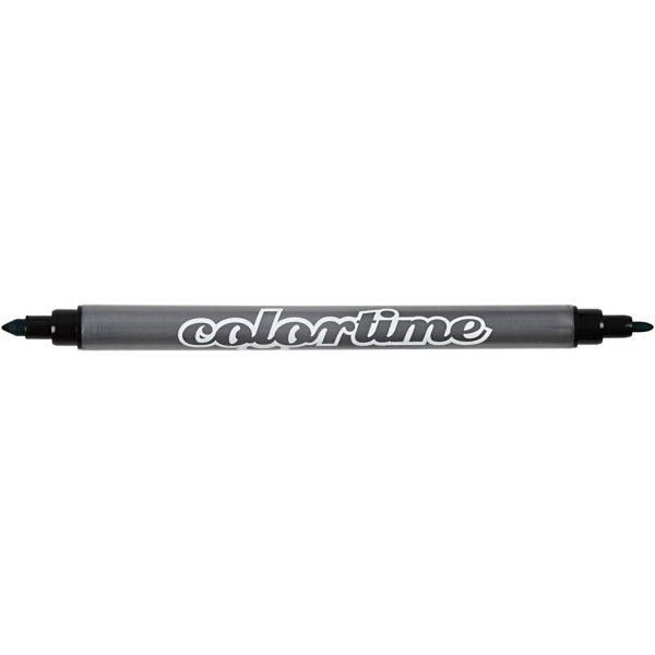 Marqueur Colortime Double - couleurs standards - 6 pcs